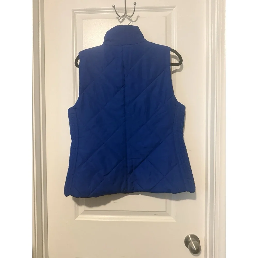 New York And Company‎ Women's Blue Puffer Vest Size L